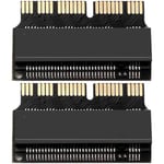 Carte Adaptateur de Disque Dur pour Convertisseur D'adaptateur SSD à NVME pour Macbook 2013-2017 2014 2015, remplacement SSD M.2 PCI-e NVME, 2 Pièces