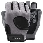 LIFECT Gants d'entraînement Respirants Essentiels - Gants de Levage sans Doigts - avec Dos Ouvert incurvé - pour l'haltérophilie, Le Crossfit, Les Femmes et Les Hommes