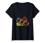 Womens WASD Moves Me, Funny PC Gamer, Computer Gaming Nerd V-Neck T-Shirt