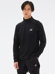 New Balance Mens Running Heat Grid Half Zip - Black, Black, Size Xl, Men