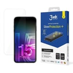 3MK iPhone 15 Plastfilm Skärmskydd Silver Protection Plus