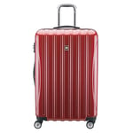 DELSEY Paris Helium Aero Valise Rigide Extensible avec roulettes pivotantes, Rouge Brique, Checked-Large, Helium Aero Valise Rigide Extensible avec roulettes pivotantes