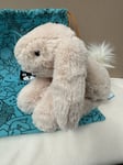 NEW Jellycat Medium Smudge Rabbit Beige Bunny Baby Soft Toy Comforter BNWT