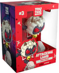 Youtooz Attacking Lamb Figurine en Vinyle de 11,4 cm, Collection sous Licence Officielle du Jeu vidéo Cult of The Lamb, par Youtooz Cult of The Lamb Collection