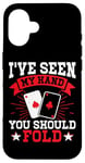 Coque pour iPhone 16 Jeu de cartes de poker Jetons de jeu Bluff