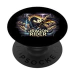 Dragon Rider Fantasy Storm Lightening Dragon PopSockets Swappable PopGrip