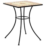 Table de bistro mosaïque terre cuite 60x60x74 cm céramique - ORANGE - Meuble de salon - Jardin - Extérieur