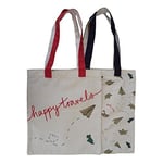 Radley Tote Bag Set Canvas Shopper Shoulder Pack of 2 Bags Happy Travels