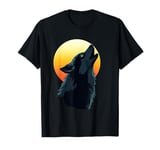 Wolf Howling At The Moon Wildlife Wolves Lovers Men Design T-Shirt