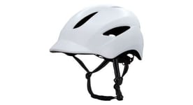 Casque de velo urbain   lumiere usb rechargeable  blanc mat  certifie en1078