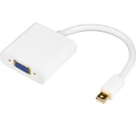 Mini Displayport til VGA Adapter - Hvid