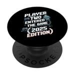 Joueur vidéo Dad Fête des pères 2025 Player Two est entré dans le jeu PopSockets PopGrip Adhésif