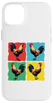 iPhone 14 Plus Colorful Funny Chicken Art, Crazy Chicken Rooster Family Case