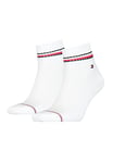 Tommy Hilfiger - Classic Mens Socks - Tommy Hilfiger Accessories For Men - Cotton Socks - Signature Embroidered Logo - 2 Pack - White