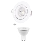 Downlight AGGE Gallery, GU10, Vit + 7W lampa