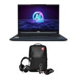 MSI 20th Anniversary Stealth AI Studio Gaming Laptop Bundle - (16" 16:10 QHD+ panel, Intel Core Ultra 9 185H, NVIDIA GeForce RTX 4070, 32GB RAM, 2TB SSD, Windows 11 Pro) - Star Blue