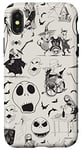 Coque pour iPhone X/XS Tim Burton L'Étrange Noël de Monsieur Jack Impression à l'encre