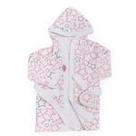 Ti TIN, Peignoir de bain pour Bébé, Taille 3 à 4 ans | Sortie de bain Douce, Confortable et Absorbante - 90% coton, 10% polyester - Tissu Éponge - Motif Étoile - Couleur Rose - 340g/m²