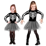 WIDMANN MILANO PARTY FASHION - Costume enfant danseuse squelette, faucheuse, déguisement Halloween