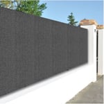 brise vue, toile HDPE 300g/m² de jardin en polyéthylène 300g/m² coloris gris anthracite - Dim : 1,20 m x 25 m