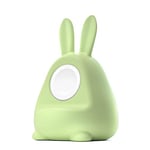 ELETIUO Charger Stand Silicone Dock Holder Compatible with Apple Watch Series 8/Ultra/SE2/7/6/SE/5/4/3/2/1 (49/45/44/42/41/40/38mm),Bunny iWatch Charging Dock,Supports Nightstand Mode,Mint Green