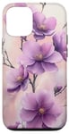 Coque pour iPhone 12/12 Pro Fleur De Cerisier Japonais Fleur Pourpre