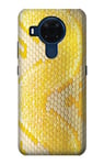 Yellow Snake Skin Graphic Printed Case Cover For Nokia 5.4