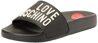 Love Moschino Femme Ja28052g0ii14000 Sabotd.Pool25 PVC Noir/Blanc, 40 EU