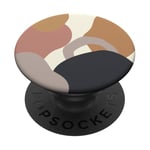 Sassy Modern Geometric Abstract Brown Pink Gray Black PopSockets Grip and Stand for Phones and Tablets PopSockets Adhesive PopGrip