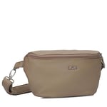 Zwei Sac Banane Mademoiselle pour Femme - Taille M MH4-25 cm - 1 Litre - en Cuir synthétique de qualité supérieure - Imperméable - 3 en 1 - Confortable - Sac Banane et Sac Banane, Noisette, Taille