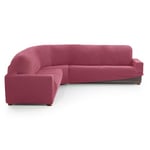 MAXIFUNDAS FUNDAS DE SOFA & CHAISE LONGUE. Corner Sofa Cover Relive Light Fuchsia Colour Super Elastic Protective Cover for Corner Sofa