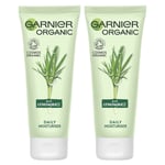 2 x Garnier Organic Lemongrass Daily Face Moisturiser & Hydrating Cream