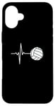 iPhone 16 Plus Volleyball Volleyball Player Heartbeat Volleyball Lover Case