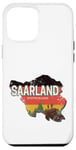 Coque pour iPhone 12 Pro Max Saarland Allemagne Rétro Carte de l'État fédéral vintage