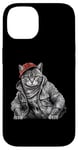 Coque pour iPhone 14 American Shorthair Cat Thug Cat Gangster Cat Gangster Life