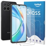 Natbok [2 Pièces Verre Trempé pour Honor X5b/X5b Plus/X5/Nokia C32/Nokia G42 5G,[Sans Bulles] [Anti-Rayures] Protection d’écran pour honor X5b 5g, HD Transparent Verre,Facile à Installer