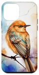 iPhone 12 mini House Wren Cute Alcohol Ink Art Bird Case