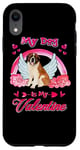 iPhone XR My Dog Is My Valentine Funny St Bernard Dog Valentines Day Case