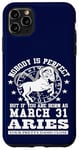 Coque pour iPhone 11 Pro Max Zodiac Bélier 31 mars Horoscope drôle Fête d'anniversaire