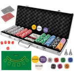 Pokerset med Väska & Tillbehör - 500 Marker - Poker multifärg