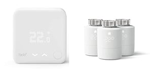 tado° Sonde de température sans Fil, Un Accessoire en complément des Têtes Thermostatiques Intelligentes + Connectée et Intelligente, 3-Pack – Accessoire pour Le contrôle Multi-pièces