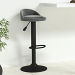 Vidaxl - Tabouret de bar Gris foncé Velours Gris foncé