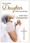 Special Daughter First Holy Communion Card Girl's 1st  Holy Religious Gift New