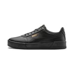 PUMA Women Carina L Sneakers, Puma Black-Puma Black-Puma Team Gold, 7 UK