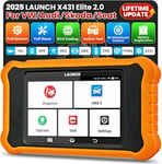 LAUNCH X431 Elite 2.0 Pro pour VW Audi Skoda Seat Valise Diagnostic Auto, Outil de Balayage bidirectionnel pour Les véhicules V.A.G, 50+ Réinitialisation, Codage ECU, Programmation des clés