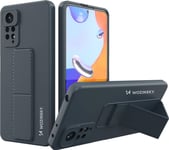 Wozinsky Wozinsky Kickstand Fodral Flexibelt Silikonfodral Med Stativ Xiaomi Poco X4 Pro 5G Marinblå