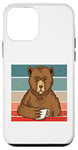 Coque pour iPhone 12 mini Ours café détendu calme serein charmant animal paisible