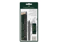 Faber-Castell Pitt Graphite Set - Krit- Och Blyertspennuppsättning - Grafit - 2B, 6B - 5 Delar