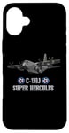 Coque pour iPhone 16 Plus Avion de transport militaire américain C-130J