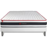 Ensemble matelas sommier Energy 140 x 190 cm - Couleur : Blanc